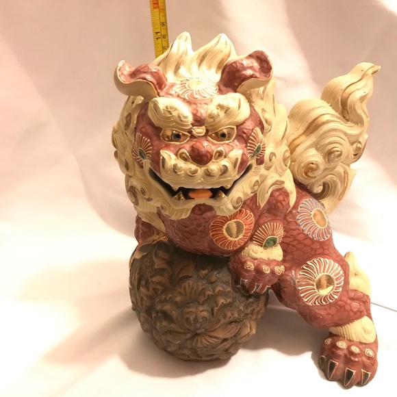 VTG Satsuma Porcelain Komainu Foo Dog Lion - Picture 16 of 16